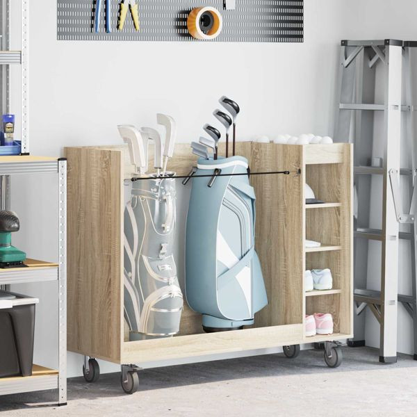 vidaXL Golf Schrank Mit Rad Uni Sonoma-Eiche 120 x 45 x 98 cm, 899473