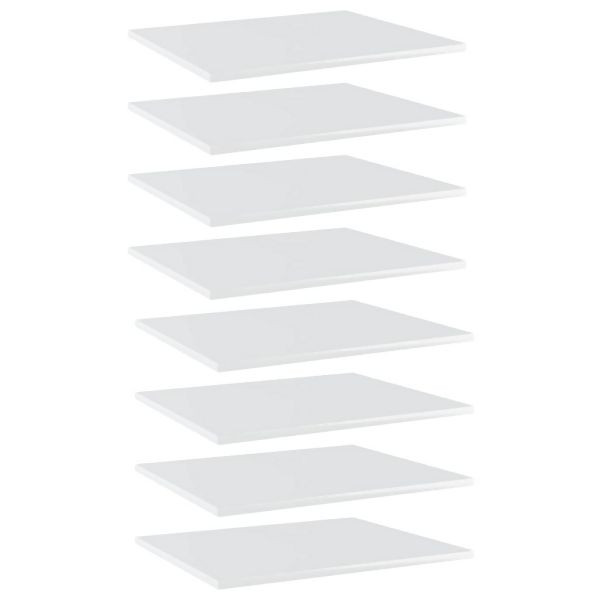 vidaXL Bücherregal-Bretter 8 Stk. Hochglanz-Weiß 60x50x1,5 cm, 805277
