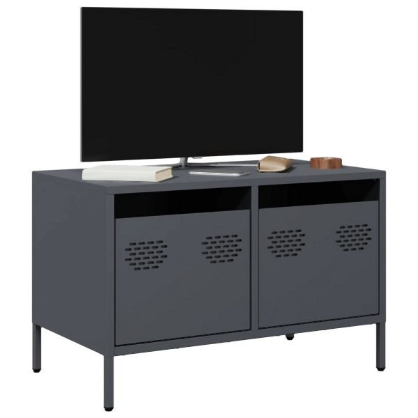 vidaXL TV-Schrank Anthrazit 68x39x43,5 cm Kaltgewalzter Stahl, 851234