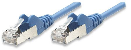 INTELLINET Netzwerkkabel, Cat5e, SF/UTP, CCA, RJ45-Stecker/RJ45-Stecker, 20,0 m, blau, 330817