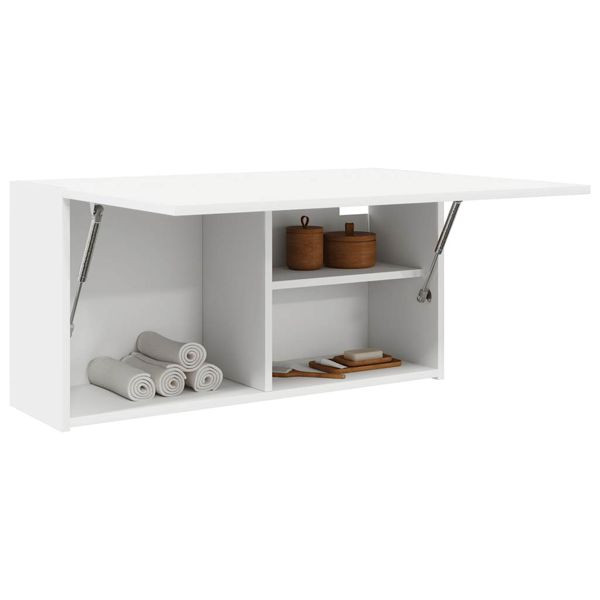 vidaXL Bad-Wandschrank Weiß 80x25x40 cm Holzwerkstoff, 860085