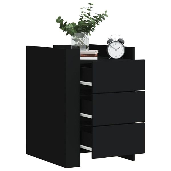 vidaXL Nachttisch Schwarz 45x50x65 cm Holzwerkstoff, 848305
