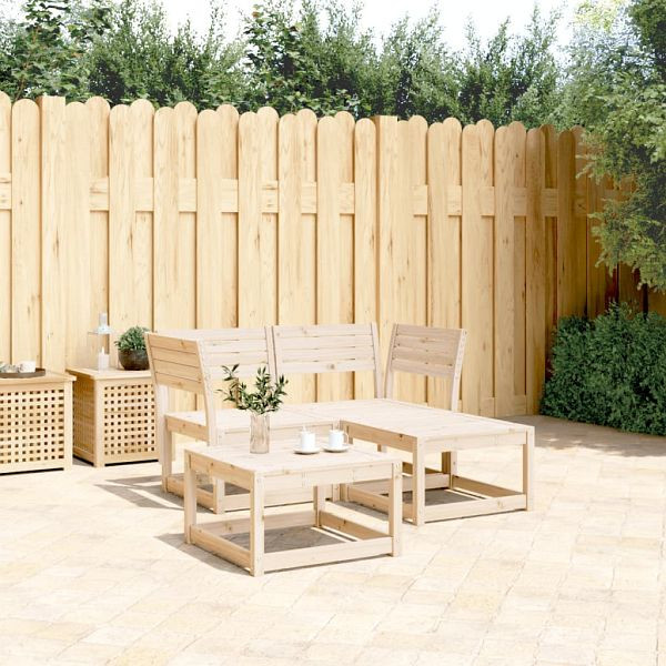 vidaXL 3-teilig Garten-Sofagarnitur Massivholz Kiefer, 3216985