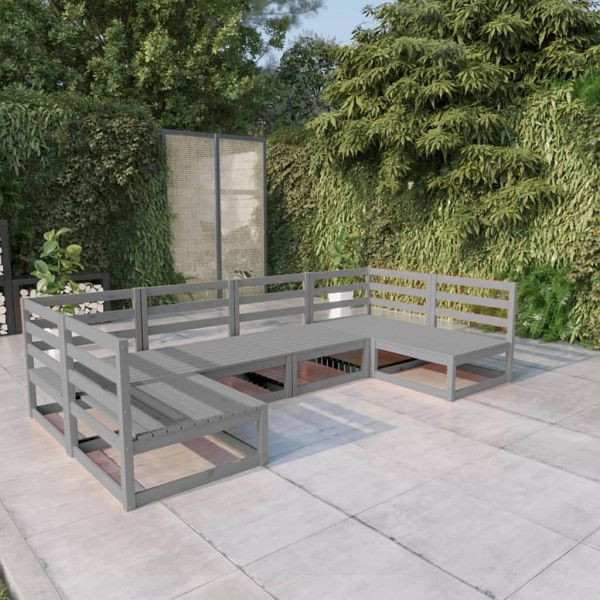 vidaXL 6-teilig Garten-Lounge-Set Massivholz Kiefer, 3076121