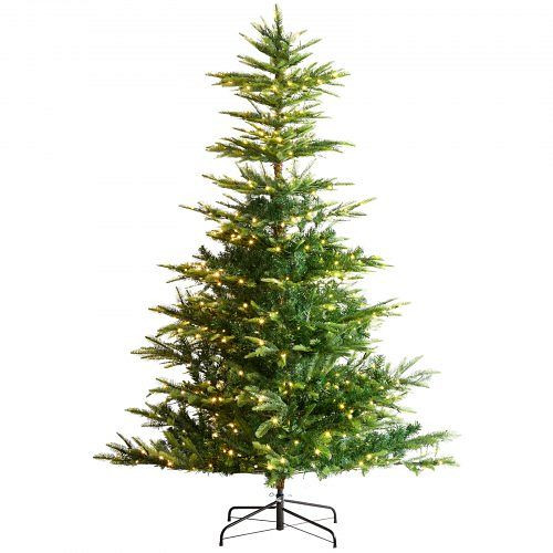 VEVOR Weihnachtsbaum 1,98m künstlich Tannenbaum Christbaum 350 LEDs 900 Spitzen, RZSDSQBSDSDS8ES4AV2