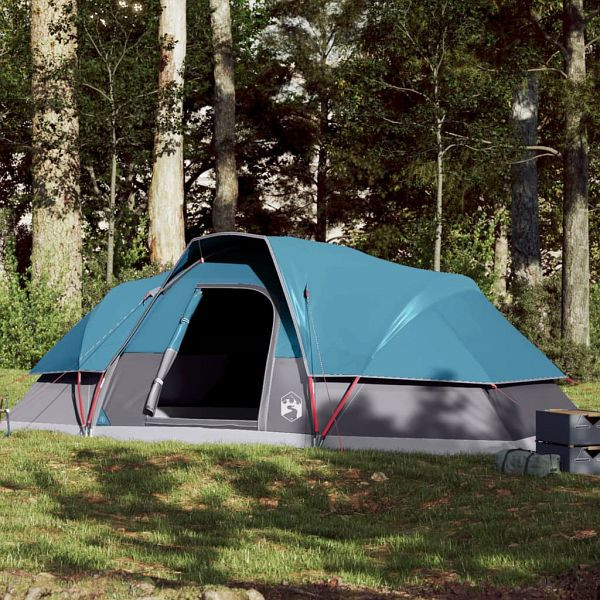 vidaXL Kuppel-Familienzelt 9 Personen Blau Wasserdicht, 94564
