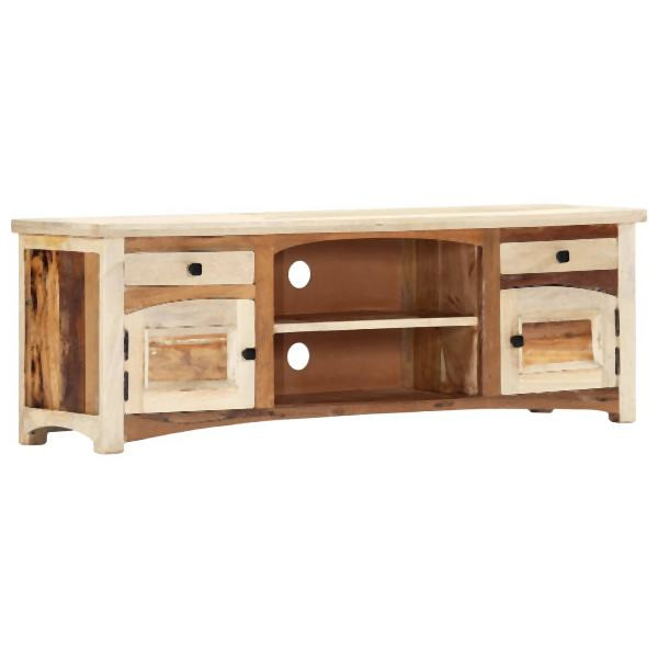 vidaXL TV-Schrank 120x30x40 cm Altholz Massiv, 282729, 8719883666006
