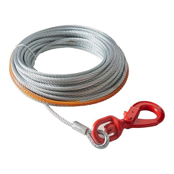 VEVOR Anschlagseil 9,5 mm x 30,5 m 67,6 kN Bruchfestigkeit des Kabels mit Drehhaken Ideal für ATVs UTVs Autos SUVs, GSJPSTG38INCY8ESQV0