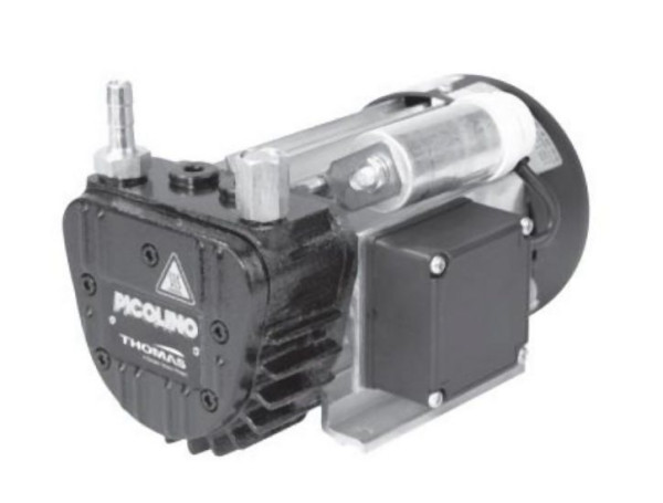 Gardner Denver Thomas Drehschieberpumpe PICOLINO VTE 8 m³/h, Vakuumaggregat, 133 l/min, -850 mbar, 230V, ölfrei, 23630125