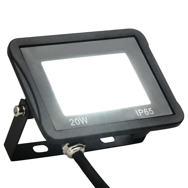 vidaXL LED-Fluter 20 W Kaltweiß, Material: Aluminium, Glas, 149616