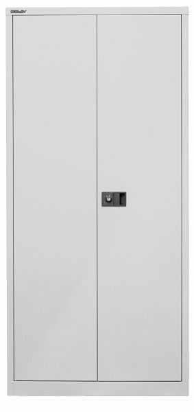 Bisley Flügeltürenschrank Universal, 4 verzinkte Fachböden, 5 OH, lichtgrau, HC782S4G645