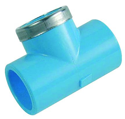 Prevost PVR TET - Kunststoff-T-Stück mit Innengewinde Metallringverstärkt, für Rohr mit Außen-Ø= 25 mm, IG BSPP= G 3/4, PVR TET2527