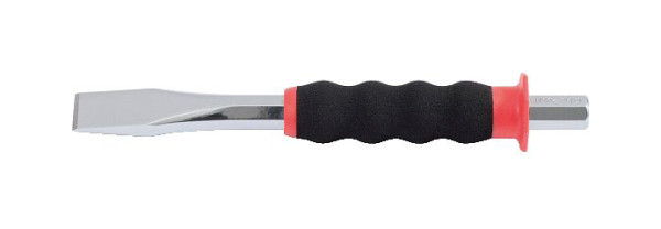 KS Tools Flachmeißel mit Handschutzgriff, 8-kant 10mm, 156.0251