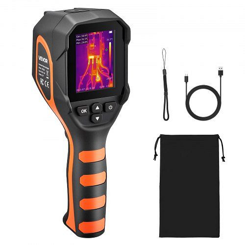 VEVOR Wärmebildkamera, 320x240 TISR, 2MP Kamera, 256x192 IR, 25 Hz, -20 °C bis 450 °C, 4 Bildmodi, 6 Farbpaletten, SCSYHWRXY28I8QOUT001V9
