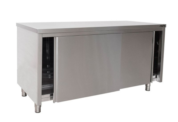 Saro Edelstahlschrank, Schiebetür - 600 mm Tiefe, 2000mm, 600-2025