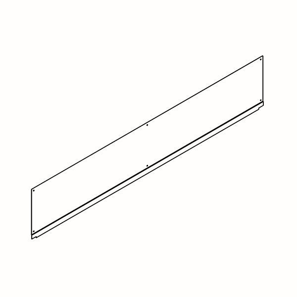 KWC Rückwand, PLANOX, Edelstahl, 2100x400x3 mm, Materialstärke 0,8 mm, inklusive Befestigungsmaterial, 2030054630