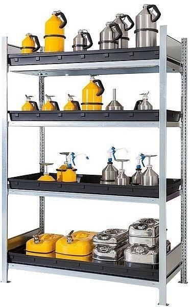 asecos Gefahrstoffregal (Grundregal) RSW 1364 Stahl verzinkt, 1360x640x2000mm, 27863
