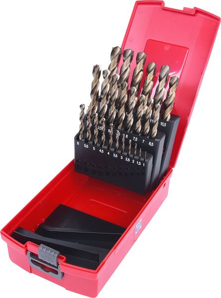 KS Tools HSS-G Co 5 Spiralbohrer-Satz, Kunststoffkassette, 25-teilig, 1-13mm, 330.3623