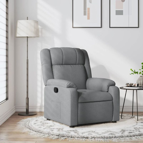 vidaXL Relaxsessel, hellgrauer Stoff, 3206200, 8721012186880