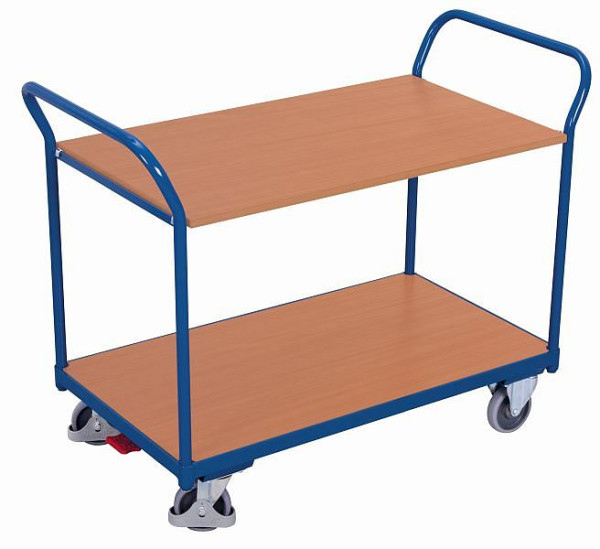 VARIOfit Tischwagen mit 2 Ladeflächen, Außenmaße: 1.045 x 500 x 935 mm (BxTxH), sw-500.502