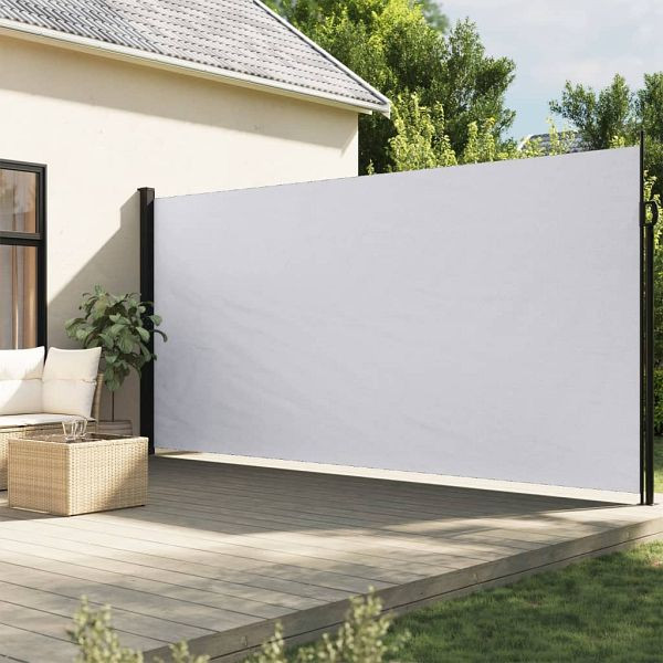 vidaXL Seitenmarkise Ausziehbar Weiß 220x500 cm, 4004481
