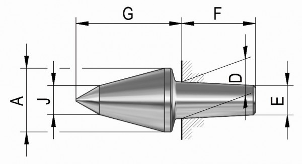 Röhm Auswechselbare Einsätze für mitlaufende Zentrierspitzen, Größe 102, 60°, 70719