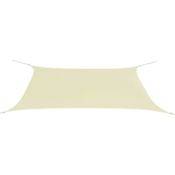 vidaXL Sonnensegel Oxford-Gewebe Rechteckig 4x6 m Creme, 42299