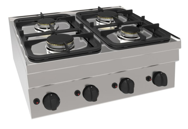 NordCap Gasherd GH6 / 4FLT, Tischgerät, Piezo-Zündung, 472113002