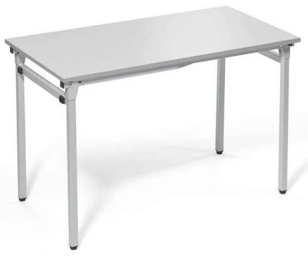 Deskin 4-Fuß-Klapptisch, Platte Lichtgrau, Gestell Lichtgrau RAL 7035, B 1200 x T 600 x H 720 mm, 284182