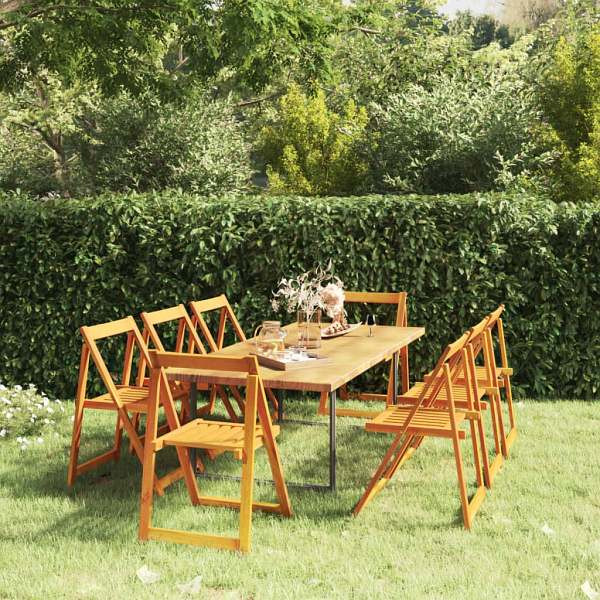 vidaXL Klappbare Gartenstühle 8 Stück Massivholz Akazie, 3104965