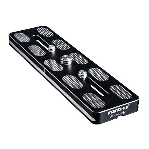 Mantona AS-140-2M Schnellwechselplatte 140 mm, 1021465