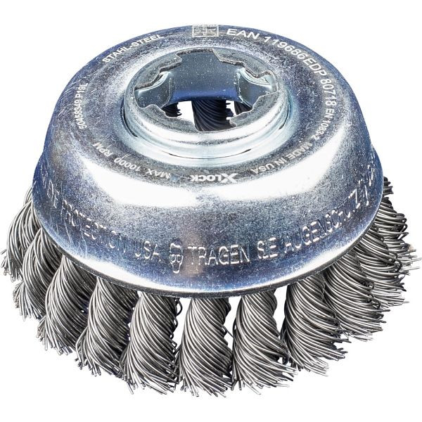 Pferd Topfbürste mit Gewinde, gezopft POS TBG 80/X-LOCK ST 0,50, 43306036