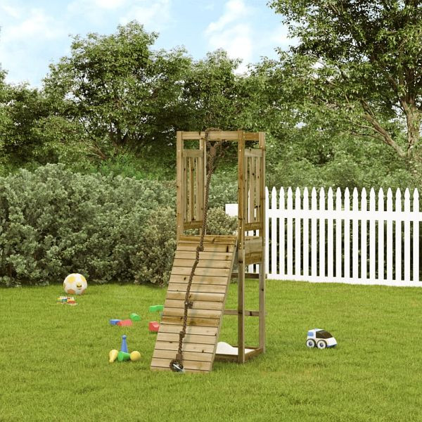 vidaXL Spielturm mit Kletterwand Imprägniertes Kiefernholz, 3155947
