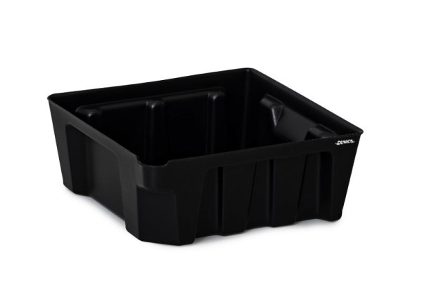 DENIOS Kleingebindewanne mit PE-Recyklat, 14 Liter Auffangvolumen, mit Auslauf, 328336