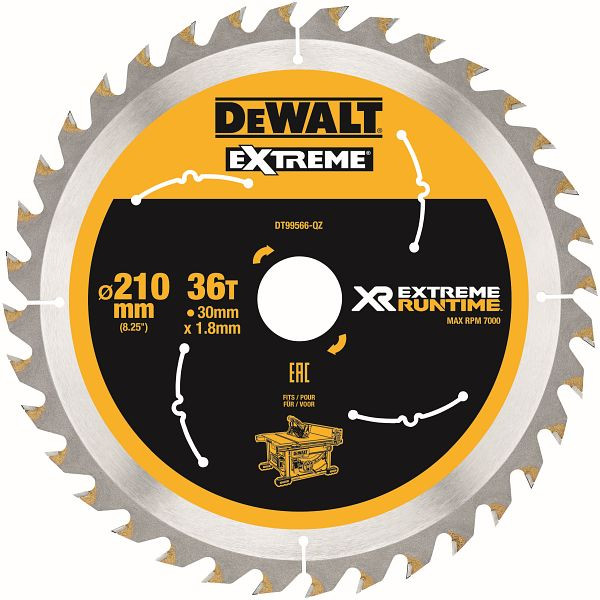 DeWalt Kreissägeblatt stationär 210/30mm 36WZ/FZ, DT99566-QZ