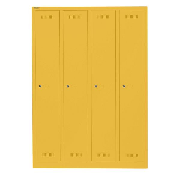 Bisley Garderobenschrank Monobloc™, 4 Abteile je 1 Fach, 642 sunflower, ML11Q1642