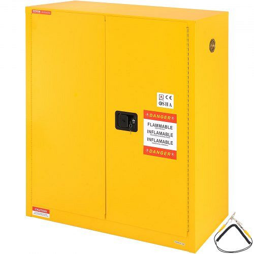 VEVOR Sicherheitsschrank für brennbare Flüssigkeiten, 30 Gallonen, 43,1 x 18,1 x 50,1 Zoll, YRFBJ1104612TEO7KV0