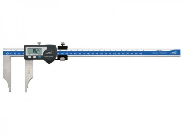 HELIOS PREISSER Digitaler Werkstattmessschieber, IP65, ohne Spitzen, mit Feineinstellung, Messbereich 0 - 500 mm, 1343528