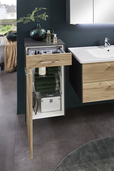 Marlin Bad 3400 Highboard 40 cm Eiche Struktur Nachbildung Türanschlag:  links ASMM HBST4AL günstig versandkostenfrei online kaufen: große Auswahl  günstige Preise