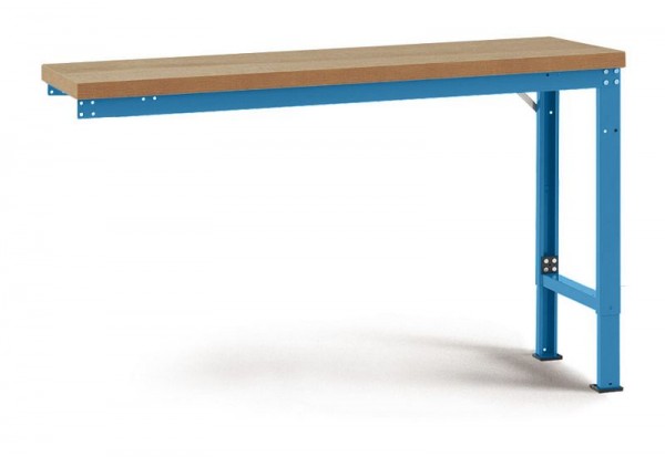 Manuflex Anbauwerkbank PROFI Spezial mit Multiplexplatte, BxTxH = 1250 x 700 x 740-1040 mm, Lichtblau, WP7004.5012