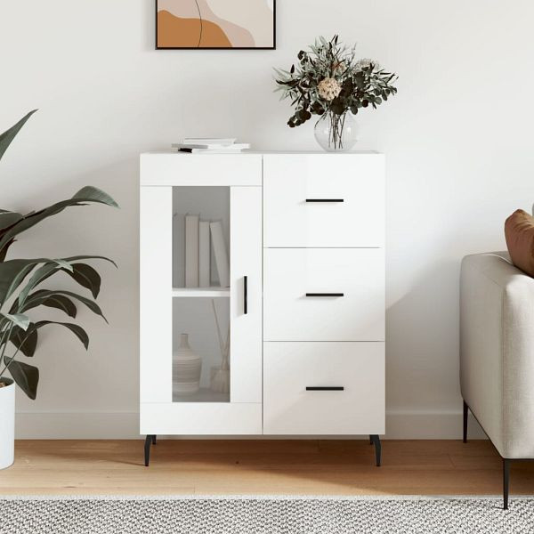 vidaXL Sideboard Hochglanz-Weiß 69,5x34x90 cm Holzwerkstoff, 828062