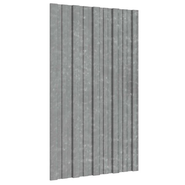 vidaXL Dachpaneel 36-teilig Silber 80 x 45 cm Verzinkter Stahl, 42047120