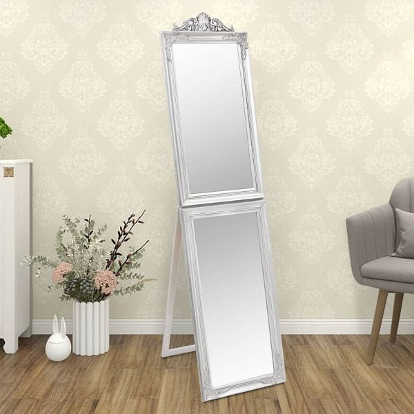 vidaXL Standspiegel Silbern 50x200 cm, Top-Qualität, 351530