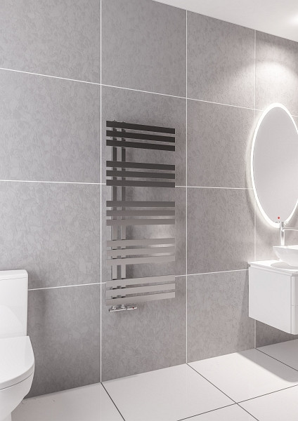 MERT Design Heizkörper ELEN chrom, 600 x 1600 mm, Anschlussabstand: 50 mm, 5-ELEN-60x160-C-M