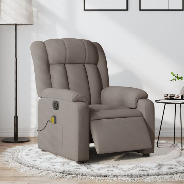 vidaXL Massagesessel Elektrisch Taupe Stoff, Top-Qualität, 3205312