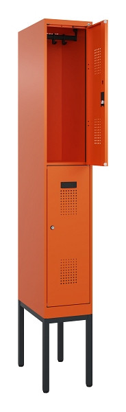 C+P Doppelstock-Spind Evolo PLUS, Gestell, 2 Fächer, 2120x300x500mm, 2004/2004, Zylinderschloss, 0493307-10 S10050