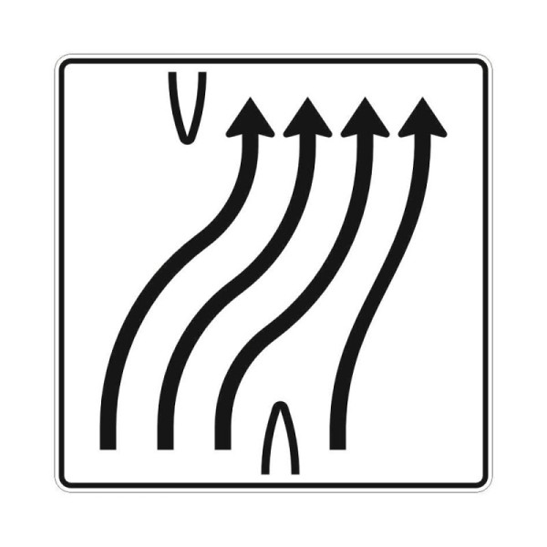 Stein HGS Überleitungstafel Verkehrszeichen StVO 501-64, Alform, RA2, RA2, Alform, 501-64.0006