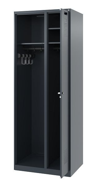 C+P Feuerwehrspind Evolo, Modell KOMBI, 2 Abteile, H1850xB700xT500 mm, Anthrazit, 0494015-15 S10001