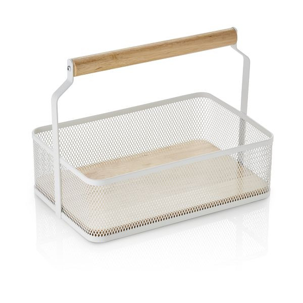 WAS Korb mit Tragegriff, 23,5 x 15,6 x 18,5 cm, weiß, 1407123