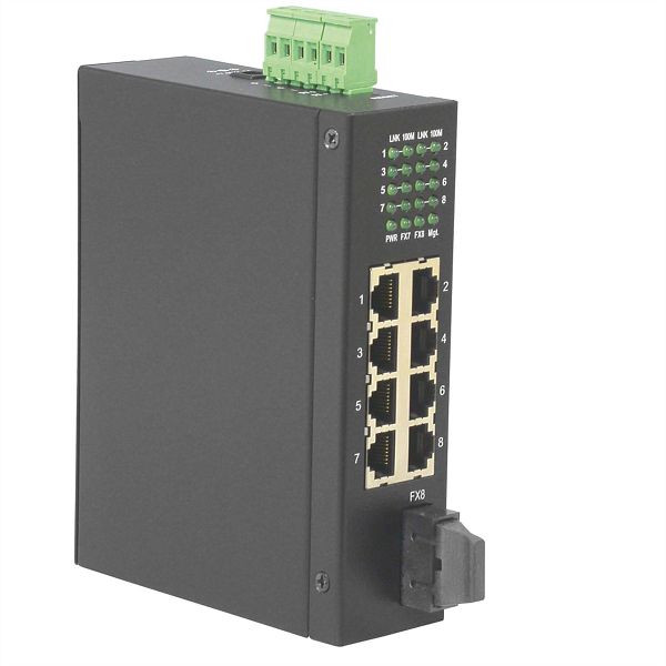 ROLINE Industrie Switch 7x RJ-45, 1x SC, unmanaged, 21.13.1152